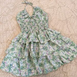 SHEIN Fairy Floral Tiered Ruffle Dress